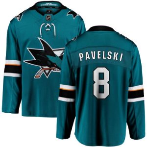 Herren San Jose Sharks Eishockey Trikot Joe Pavelski #8 Breakaway Teal Grün Fanatics Branded Heim